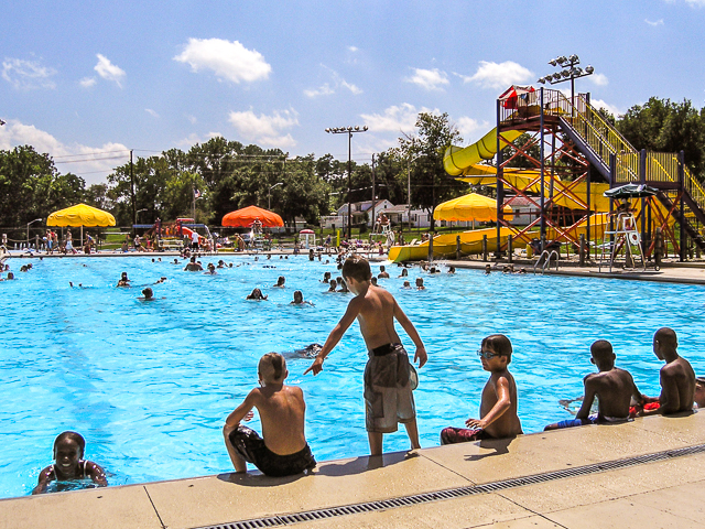 Photo: Boys Play at Cordell Municipal Pool